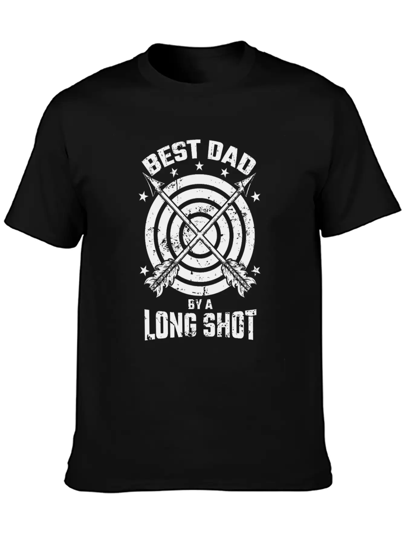Archery Best Dad By A Long Shot Breathable Graphic T-Shirt – Perfect For Casual Days
