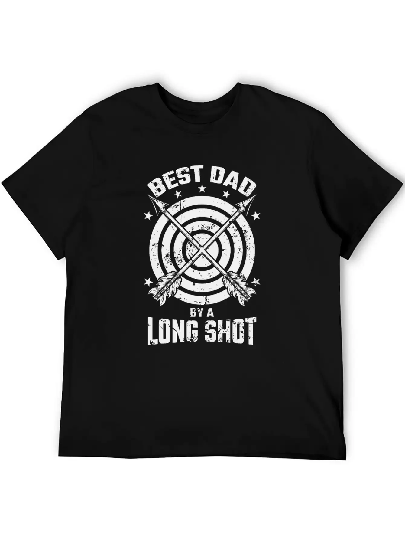 Archery Best Dad By A Long Shot Breathable Graphic T-Shirt – Perfect For Casual Days