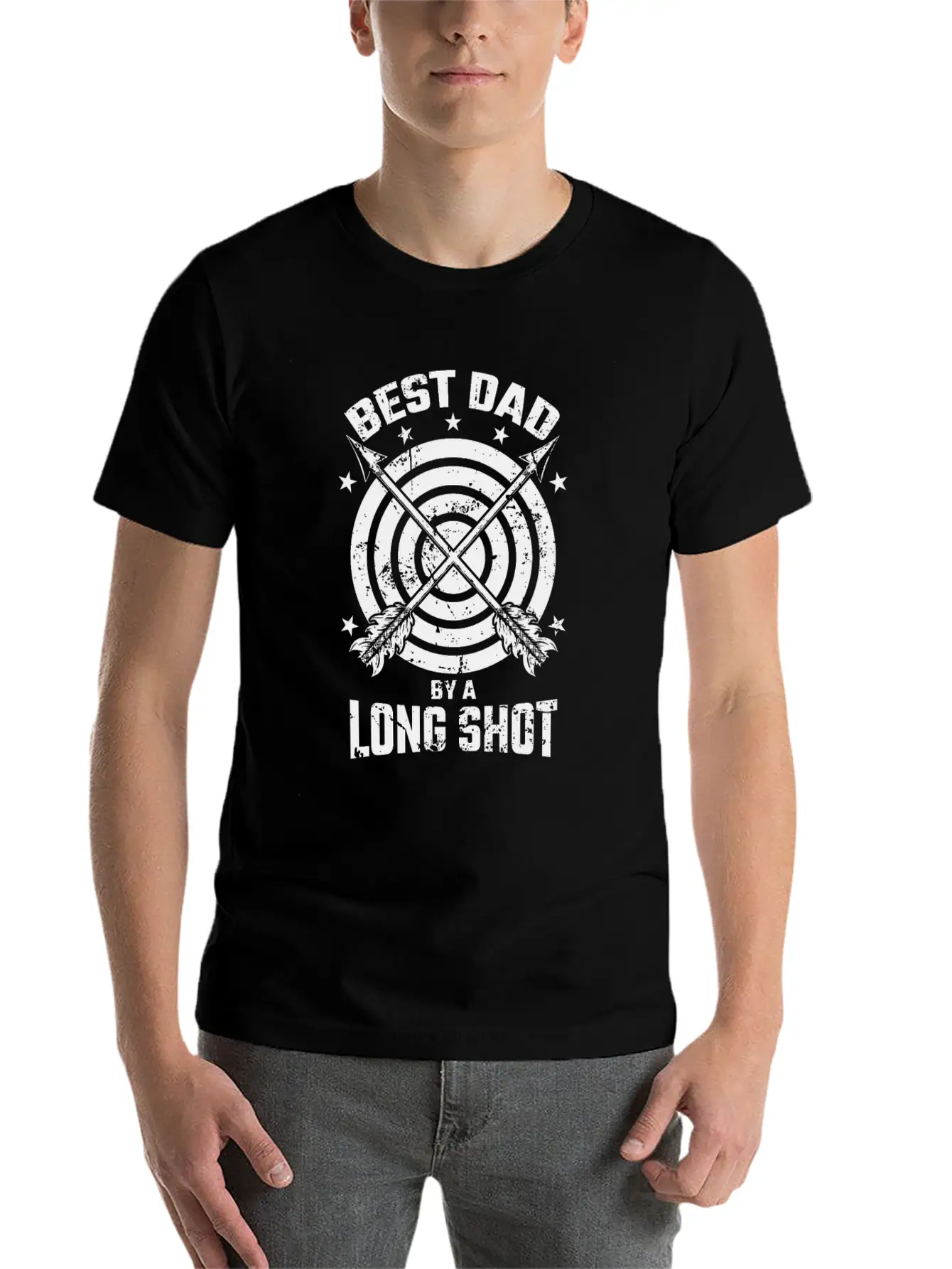 Archery Best Dad By A Long Shot Breathable Graphic T-Shirt – Perfect For Casual Days