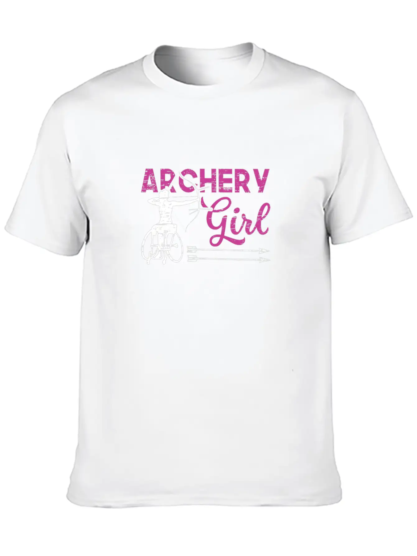 Archery Girl Paralympic Athlete Sport Game Classic Crew Neck Graphic Tee – Everyday Minimal Look