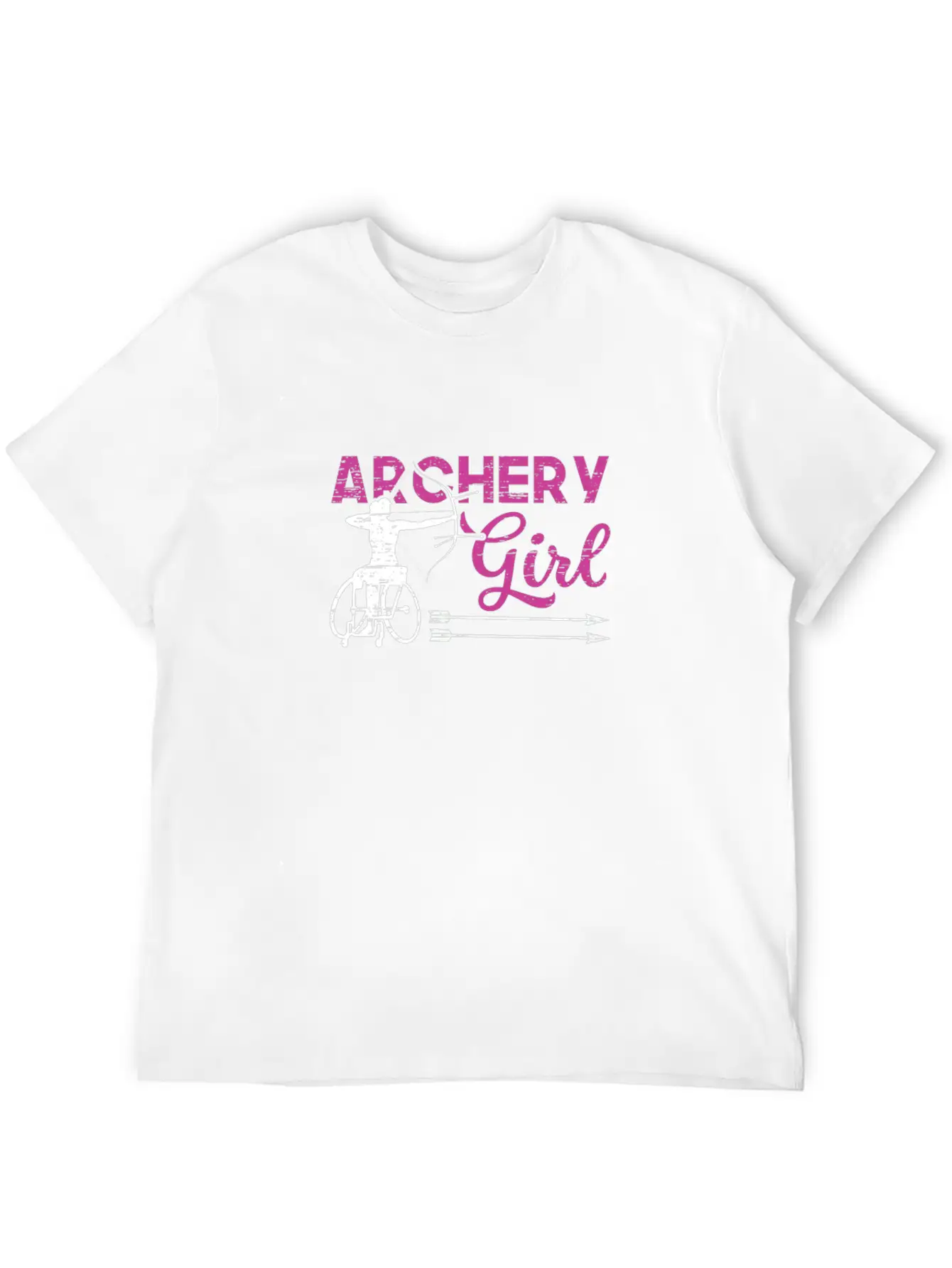 Archery Girl Paralympic Athlete Sport Game Classic Crew Neck Graphic Tee – Everyday Minimal Look