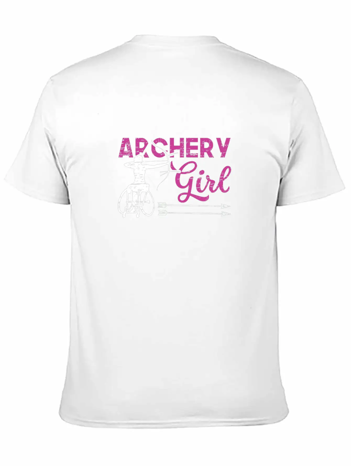 Archery Girl Paralympic Athlete Sport Game Classic Crew Neck Graphic Tee – Everyday Minimal Look