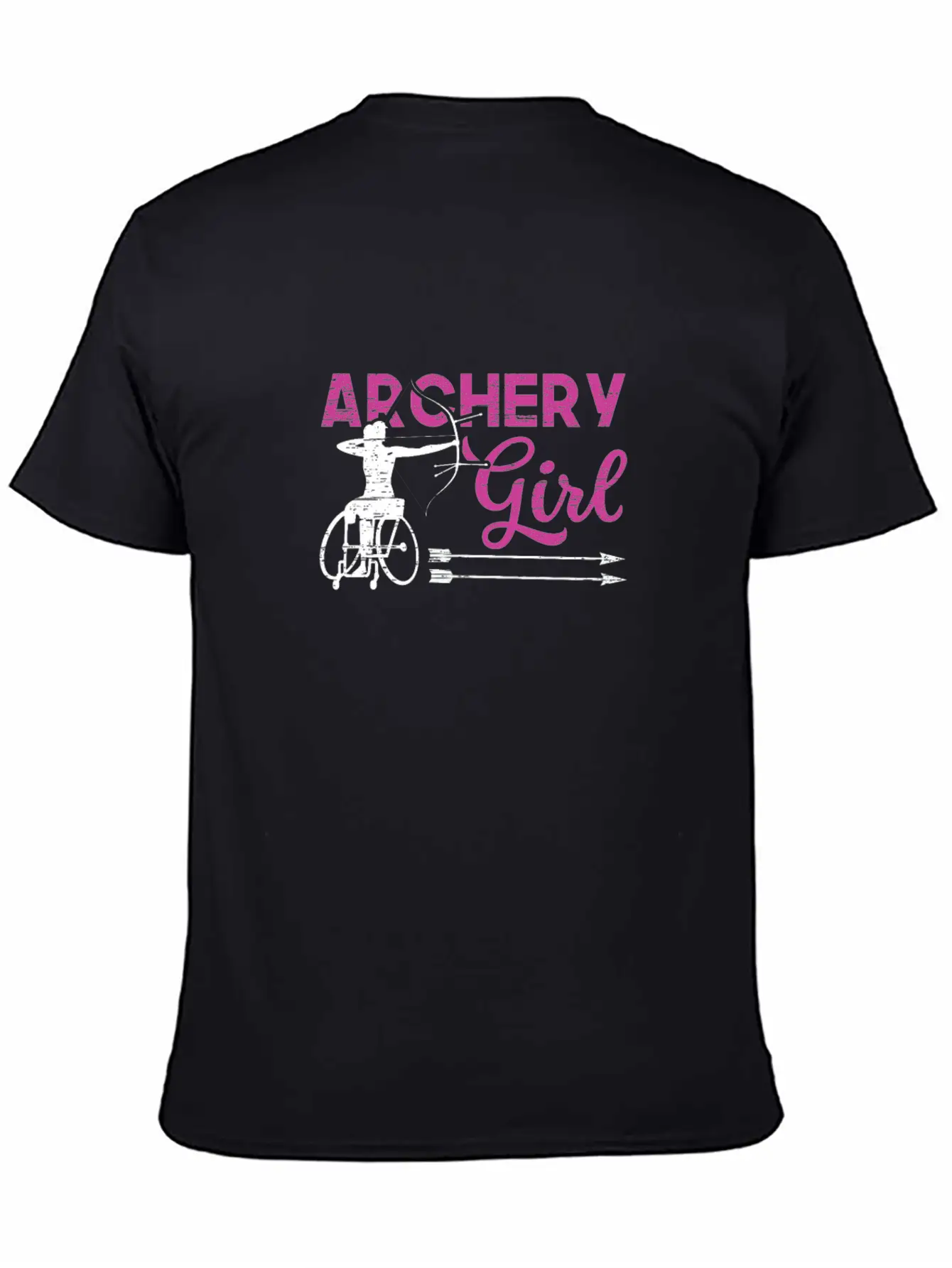 Archery Girl Paralympic Athlete Sport Game Classic Crew Neck Graphic Tee – Everyday Minimal Look
