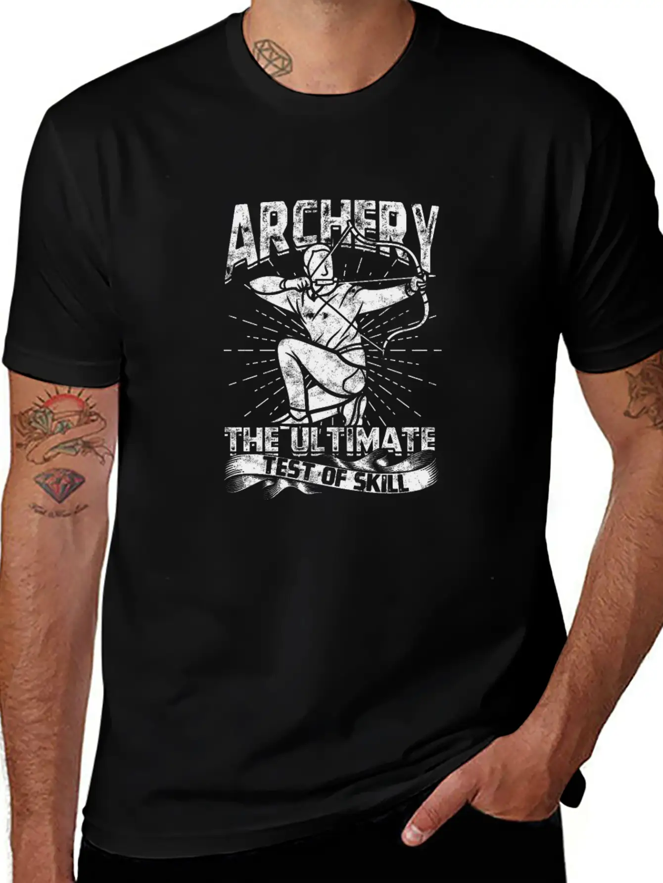 Archery - The Ultimate Test Of Skill - Archery Timeless Short Sleeve Tee – Comfy And Minimalist Design