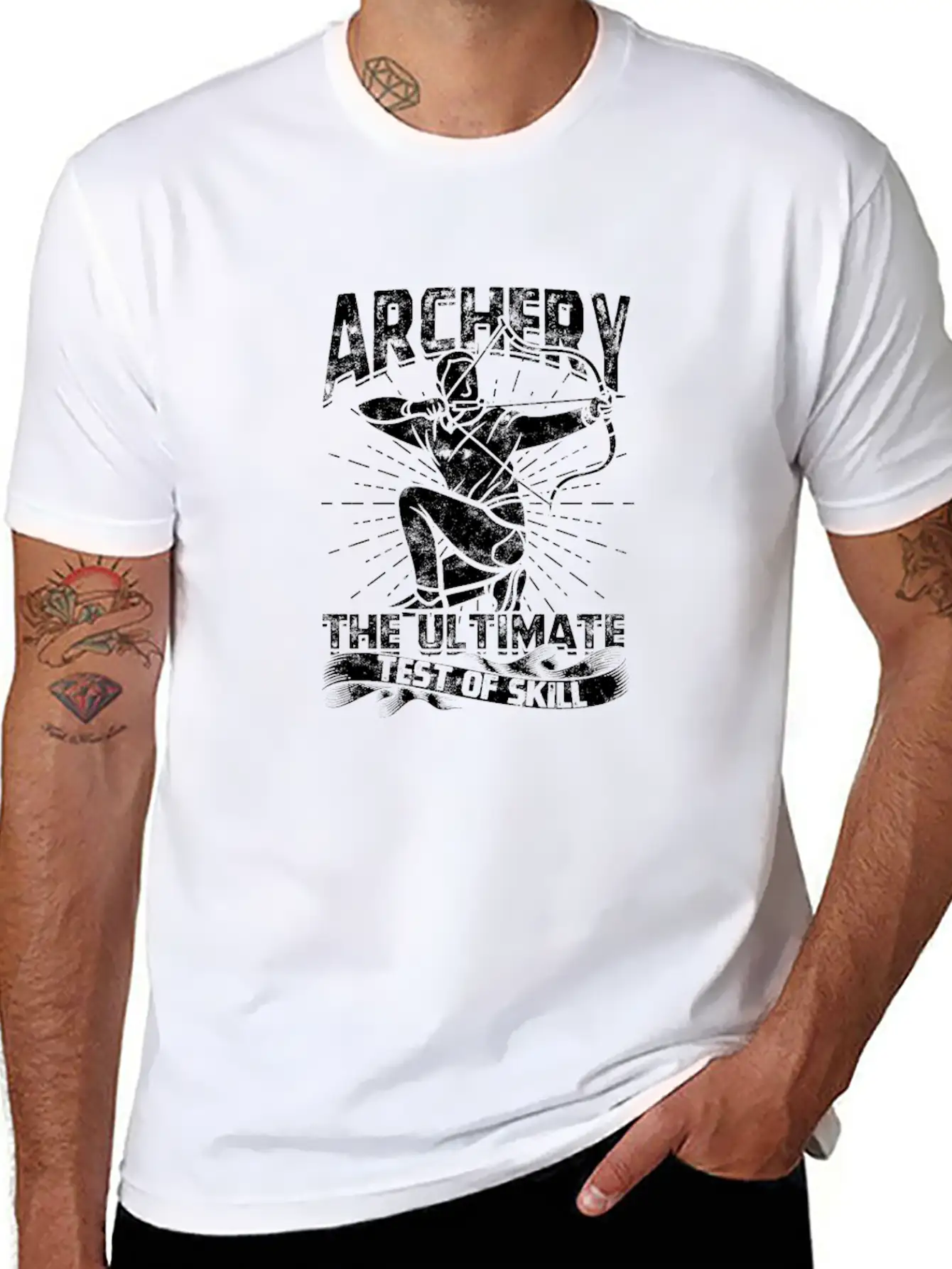 Archery - The Ultimate Test Of Skill - Archery Timeless Short Sleeve Tee – Comfy And Minimalist Design