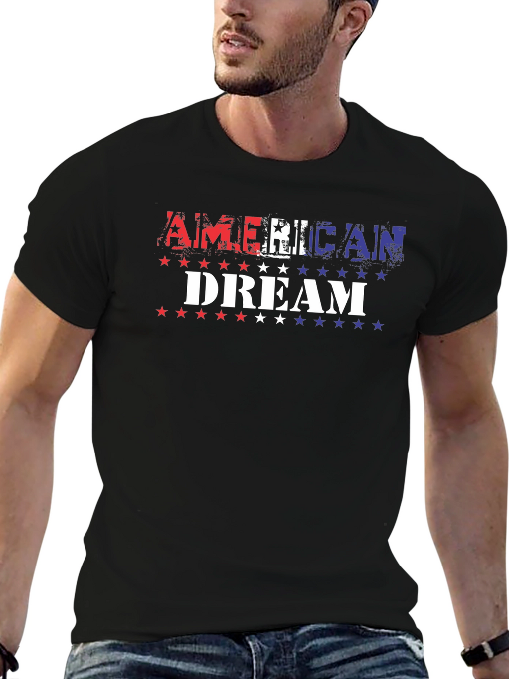 American Dream Graphic T-Shirt Patriotic Design