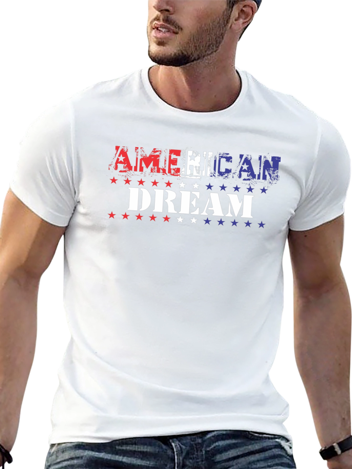 American Dream Graphic T-Shirt Patriotic Design