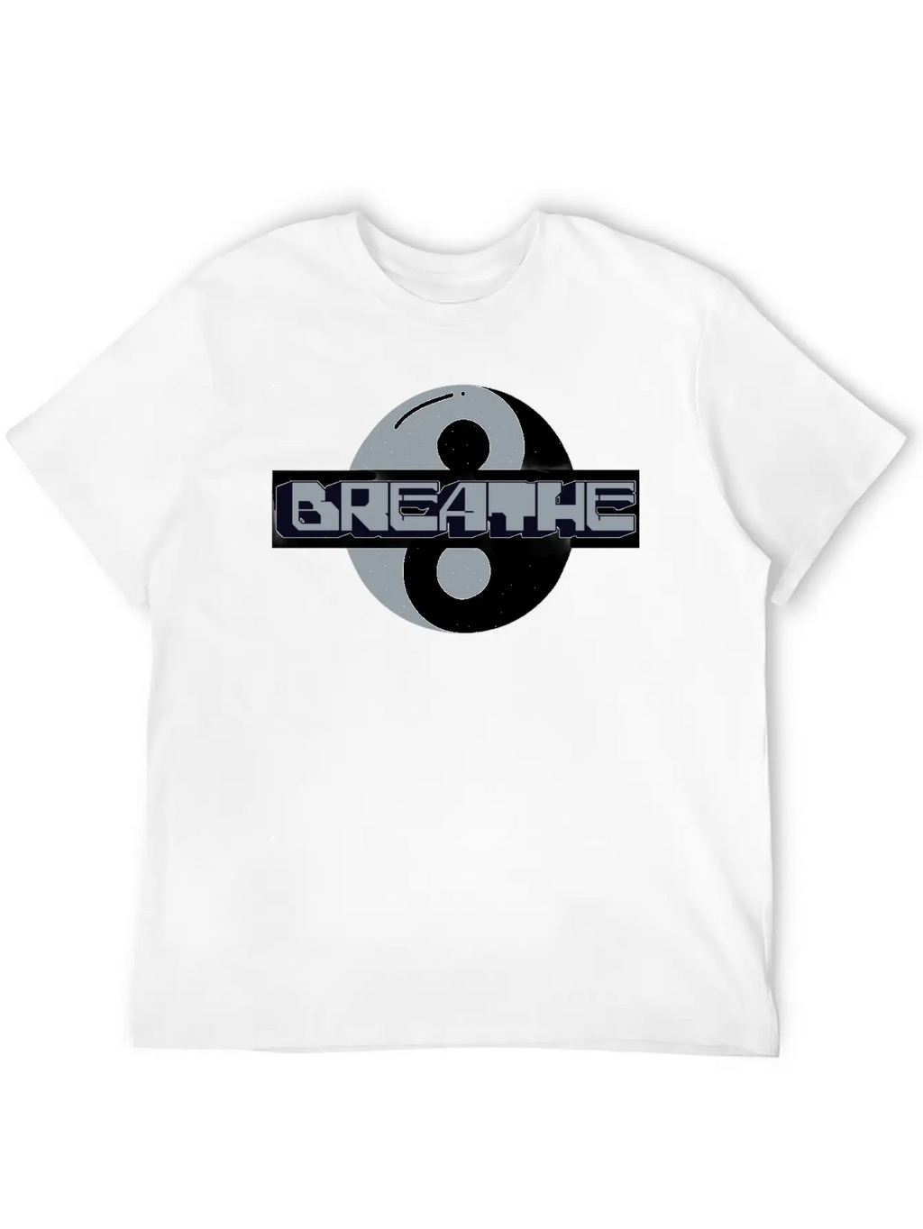 "Breathe" Yin-Yang Design: Find Your Balance 🌿 Simple Everyday Graphic Tee – Lightweight Summer Wear