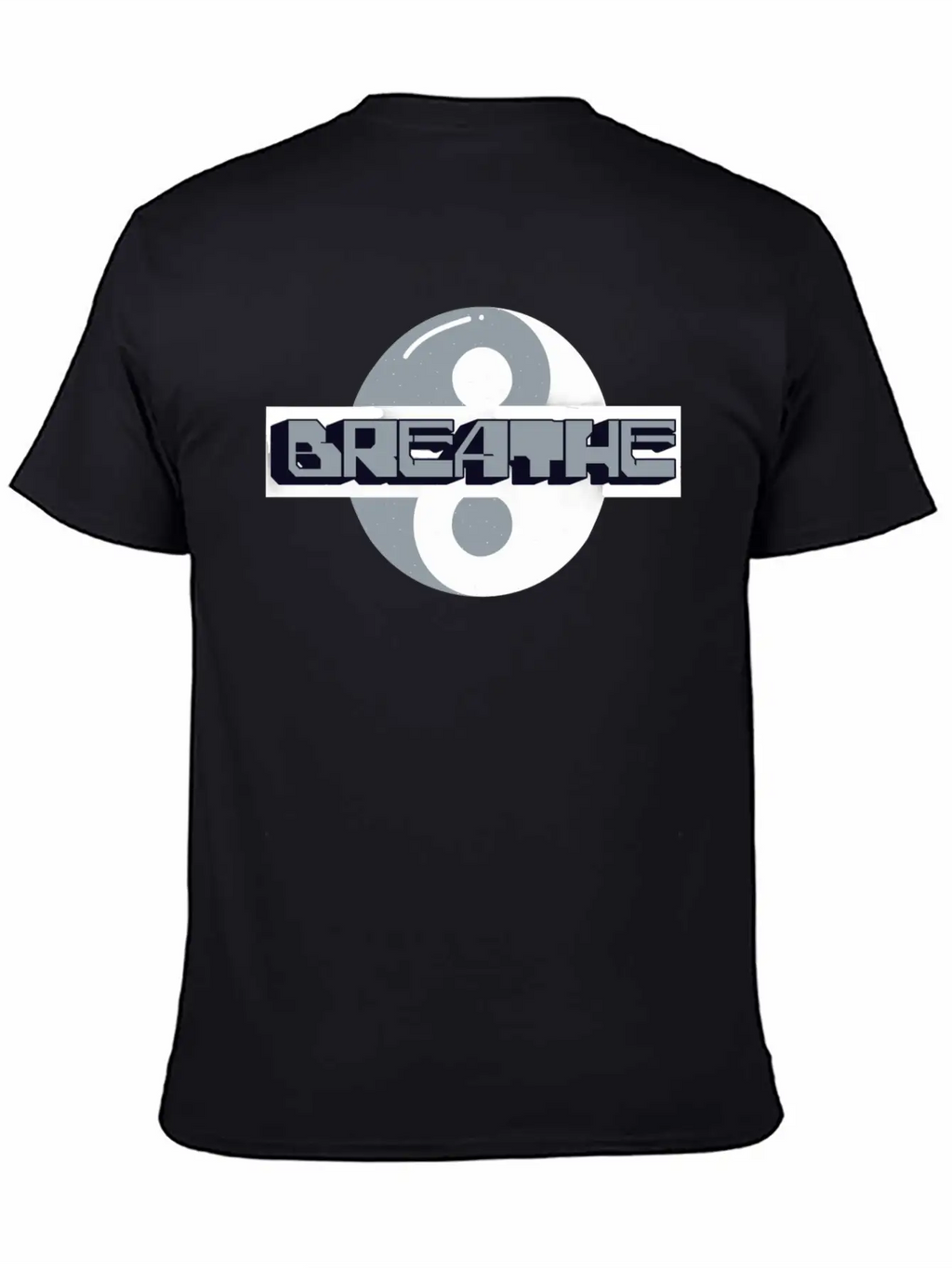 "Breathe" Yin-Yang Design: Find Your Balance 🌿 Simple Everyday Graphic Tee – Lightweight Summer Wear