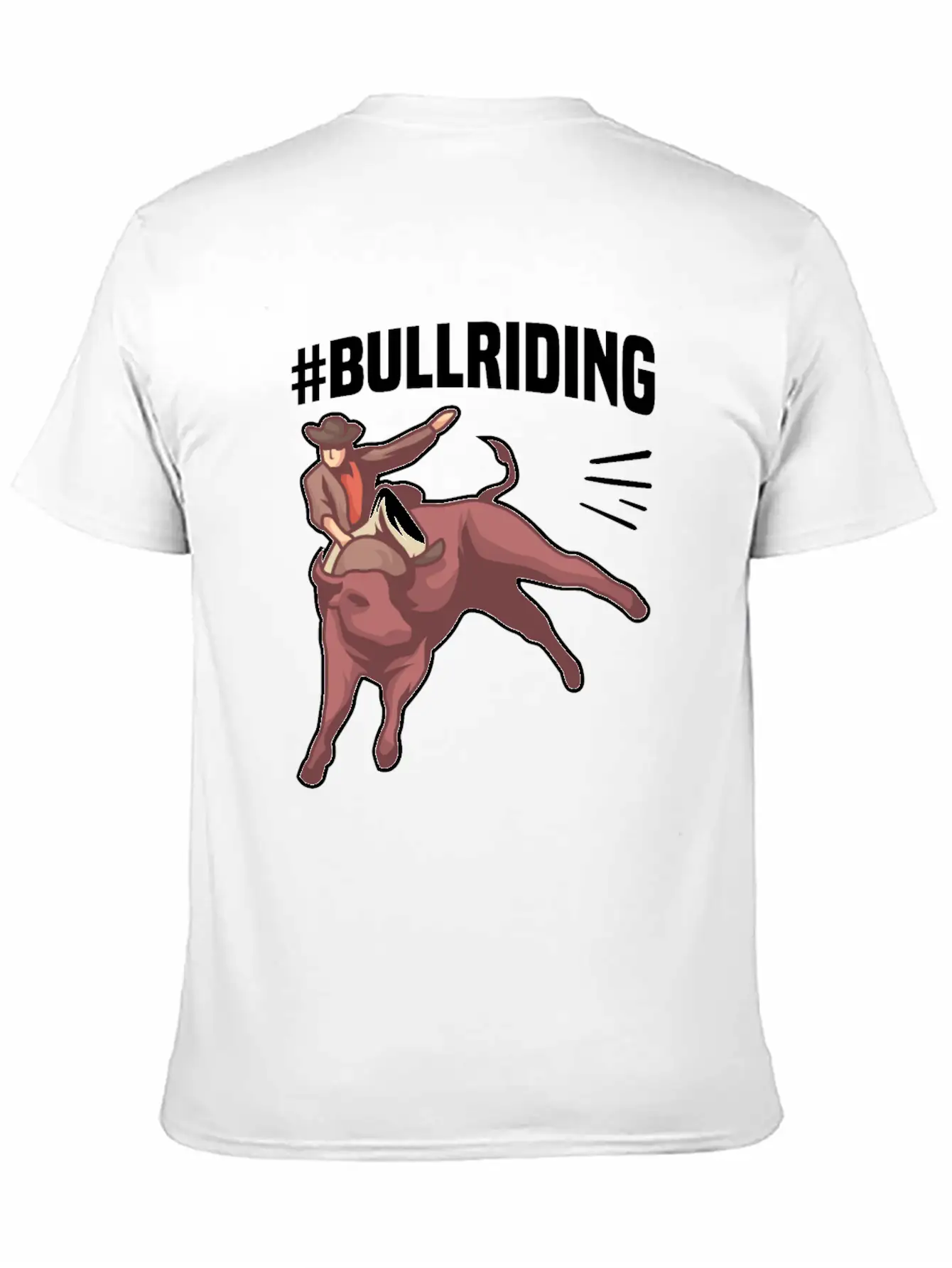 #BULLRIDING Motif For Cowgirls & Cowboys Timeless Short Sleeve Tee – Comfy And Minimalist Design
