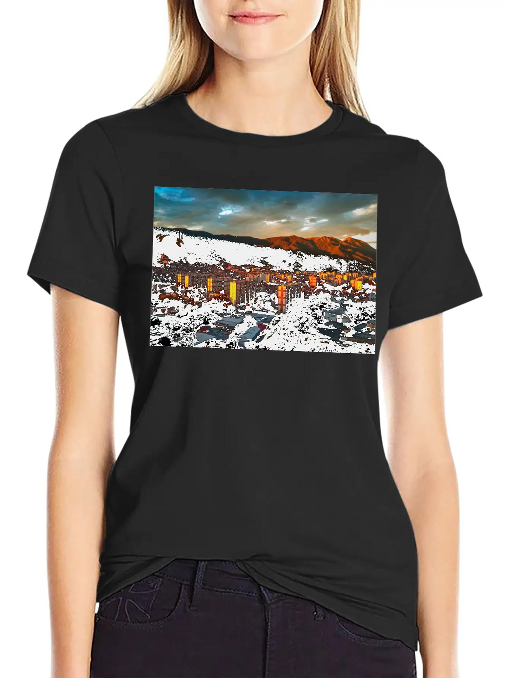 Caracas Valley Poster Classic Fit Graphic Tee For Daily Comfort