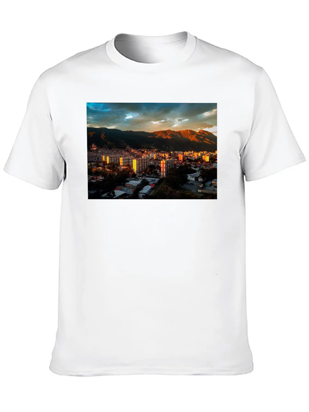 Caracas Valley Poster Classic Fit Graphic Tee For Daily Comfort