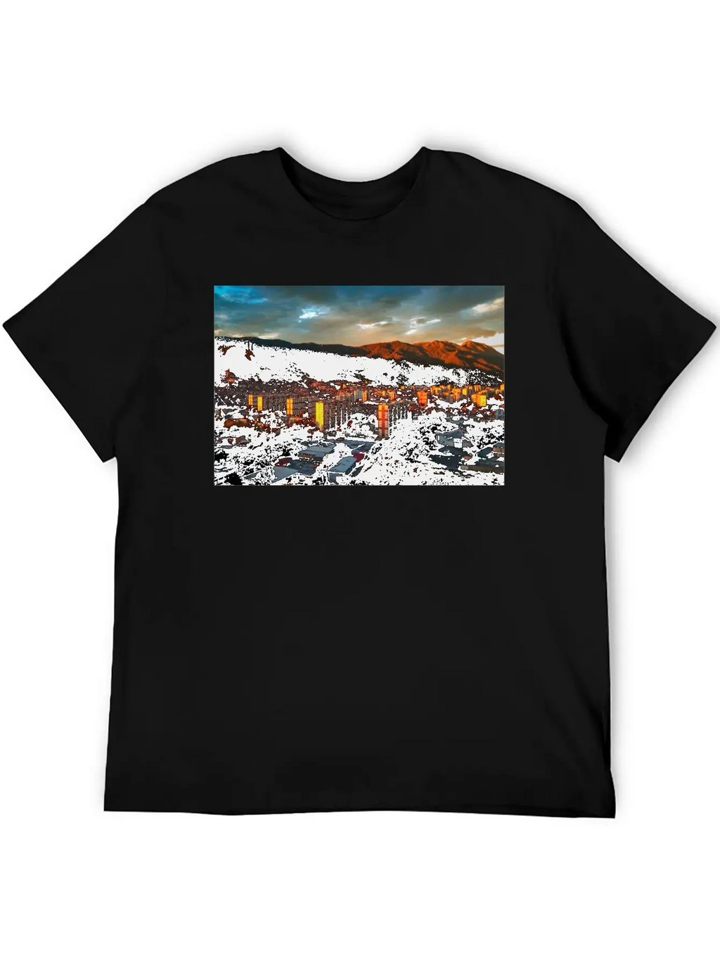 Caracas Valley Poster Classic Fit Graphic Tee For Daily Comfort
