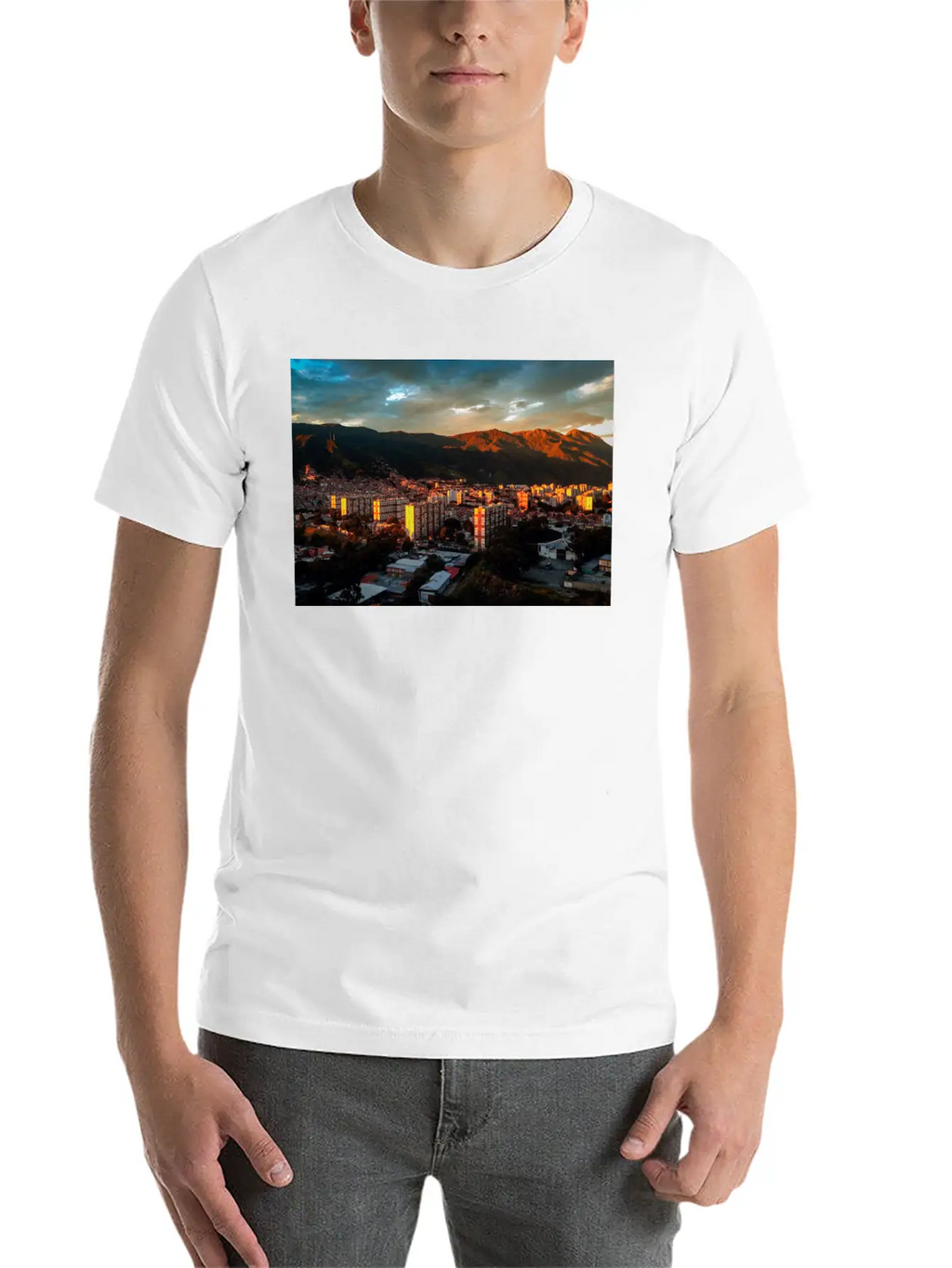 Caracas Valley Poster Classic Fit Graphic Tee For Daily Comfort