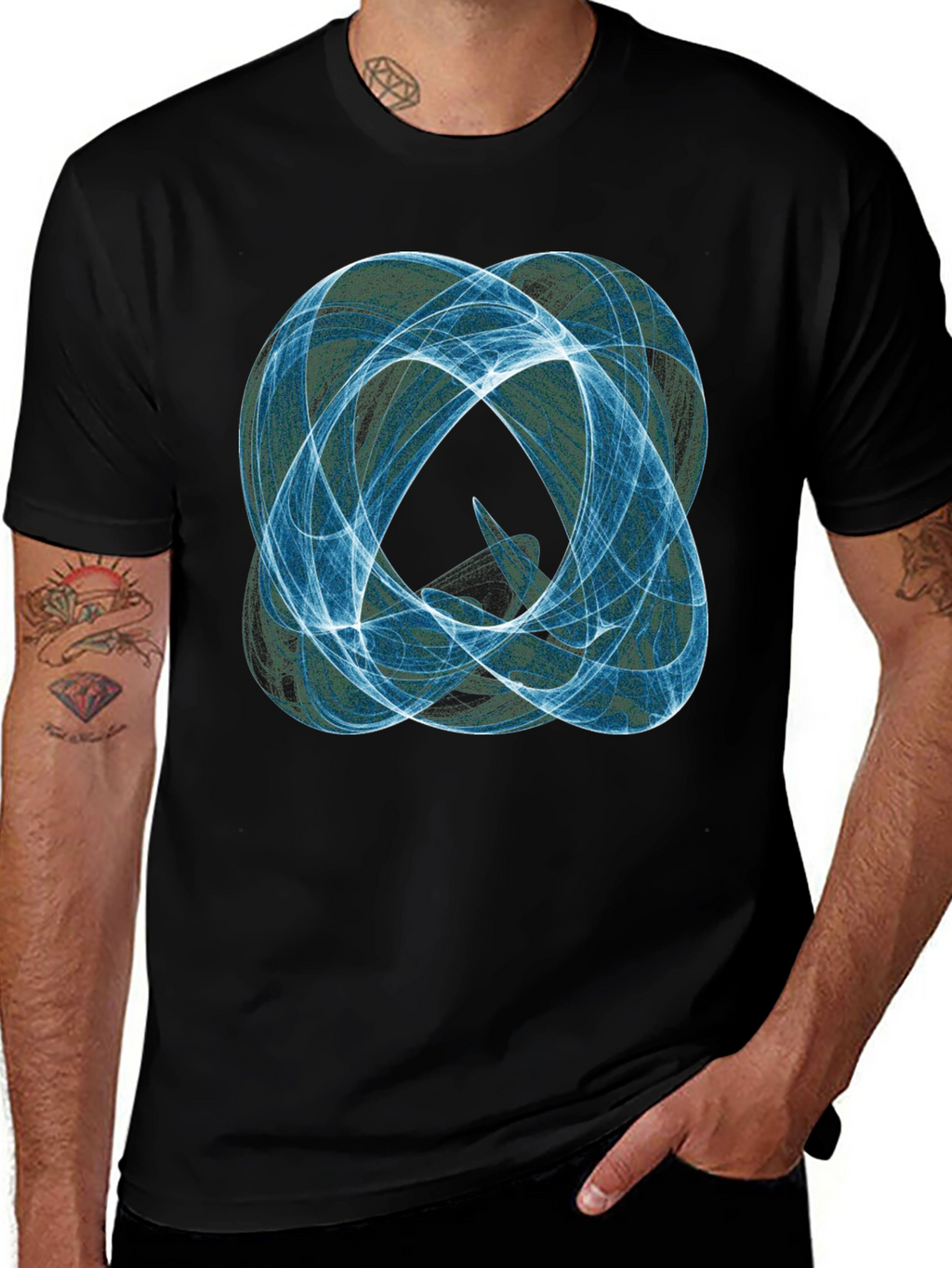 Abstract Swirl Graphic Tee