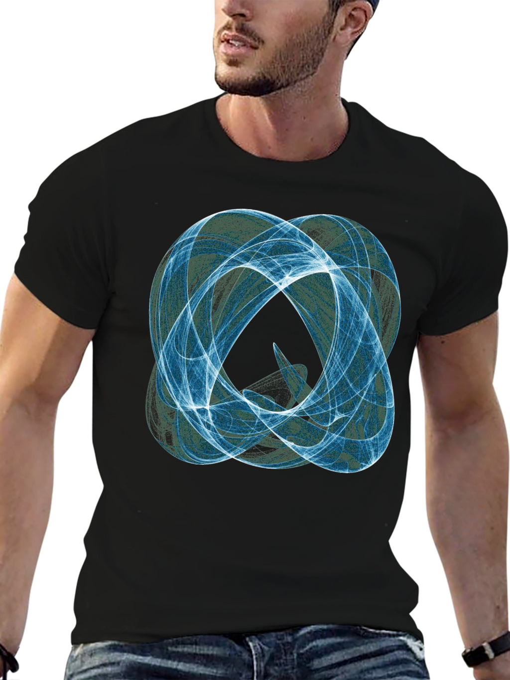 Abstract Swirl Graphic Tee