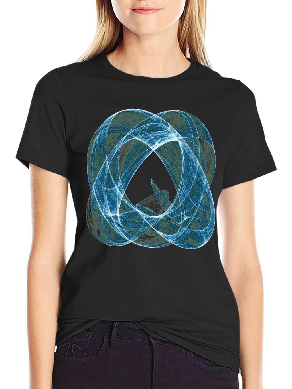 Abstract Swirl Graphic Tee