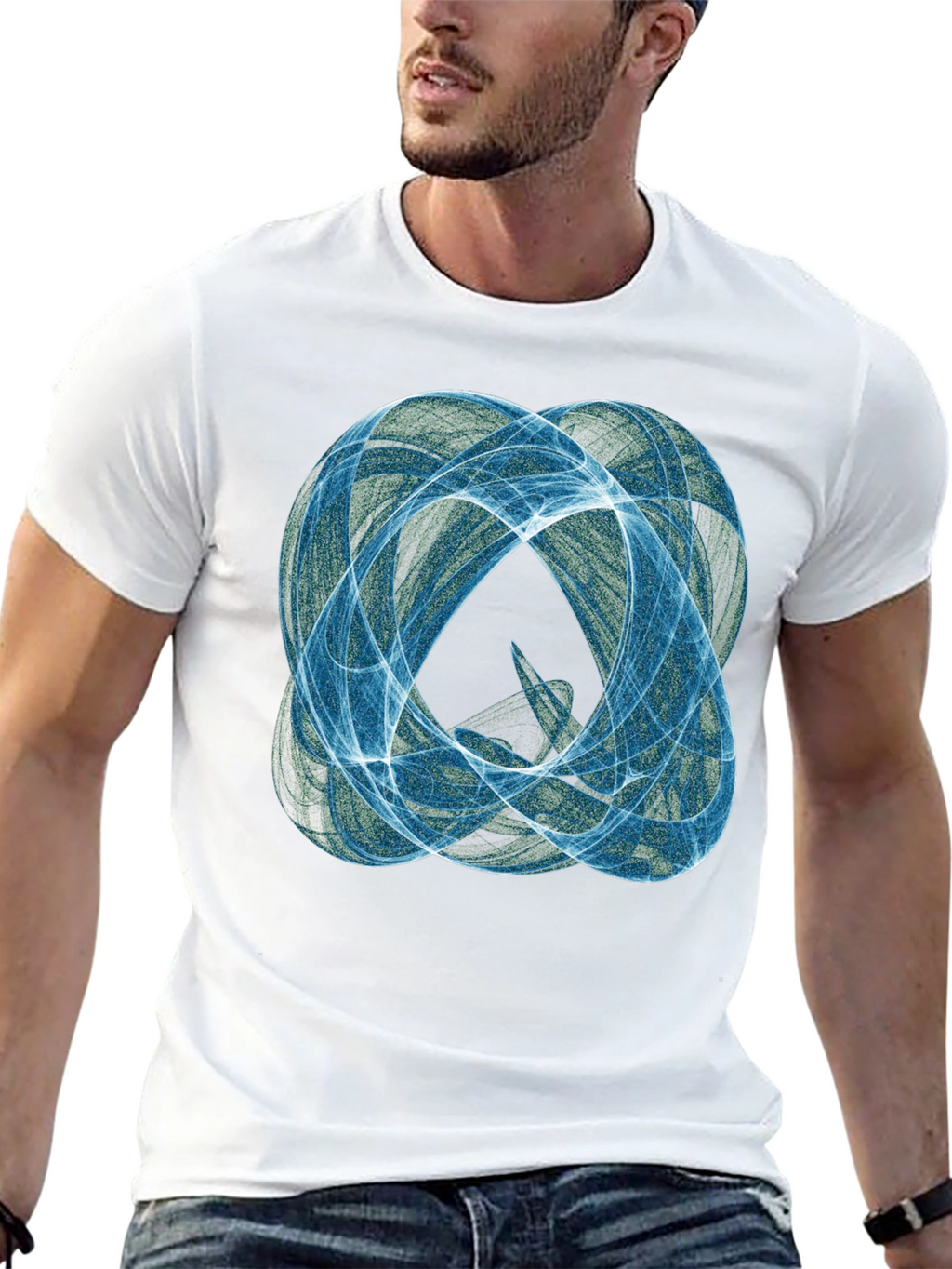 Abstract Swirl Graphic Tee