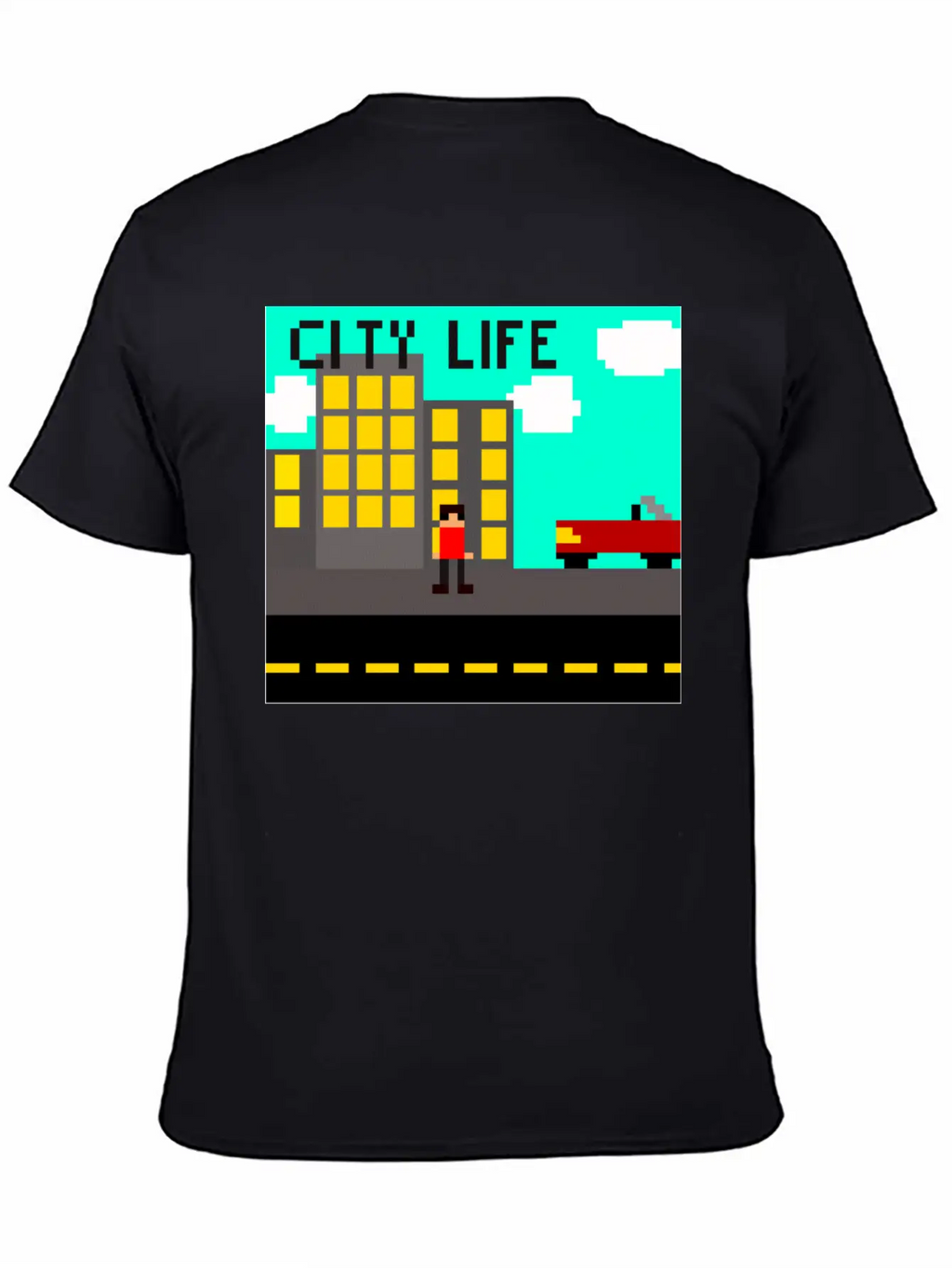 "City Life" Pixel Classic Cotton Tee – Unisex Comfort For Any Season