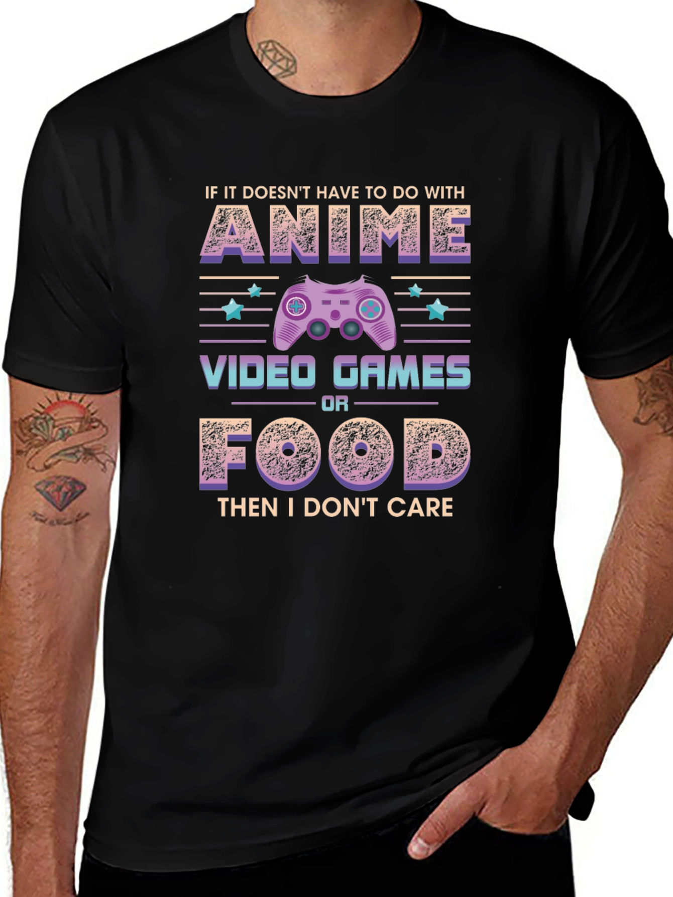 Anime Video Games Food T-Shirt - Gamer Tee