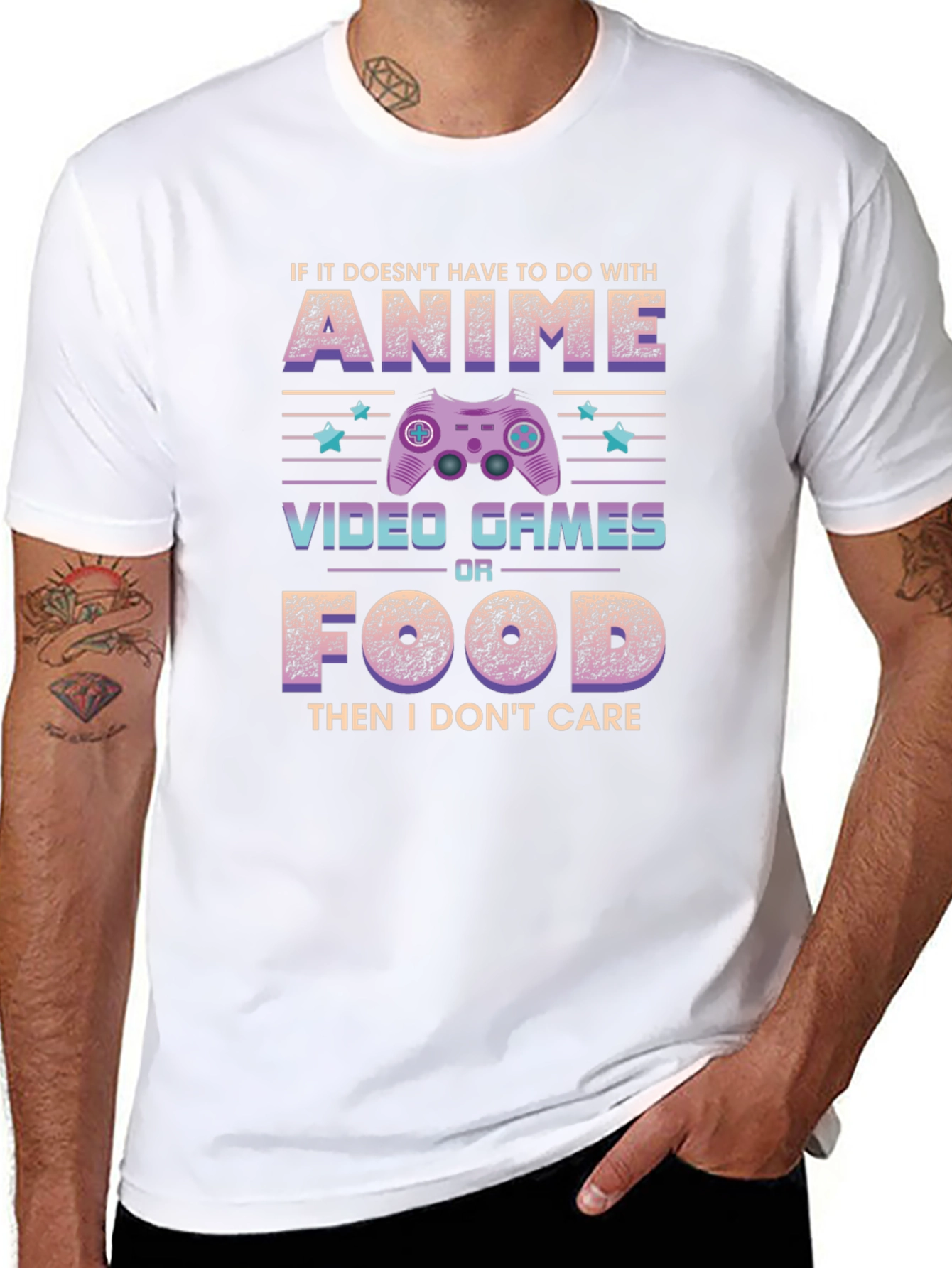 Anime Video Games Food T-Shirt - Gamer Tee