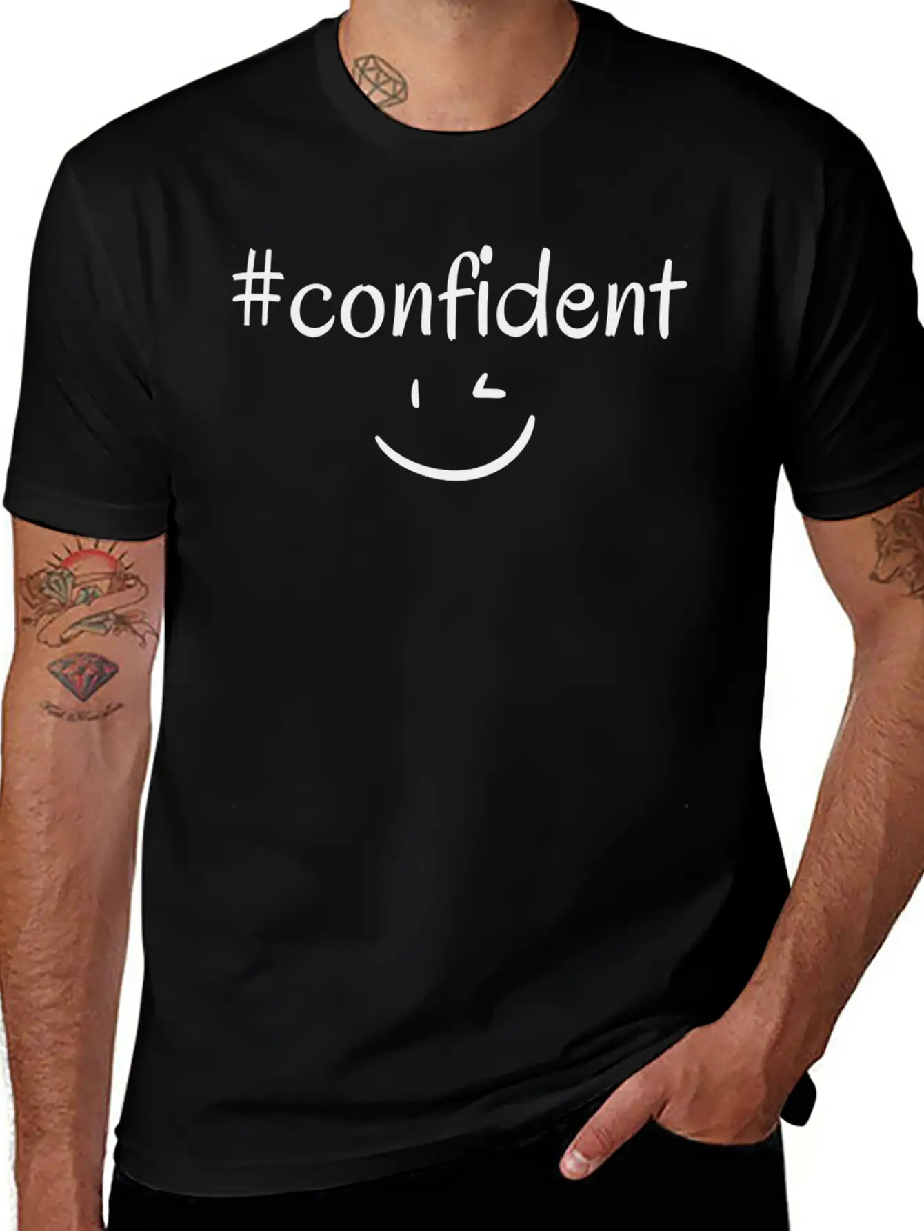 #confident Breathable Soft Cotton T-Shirt – Timeless Casual Look