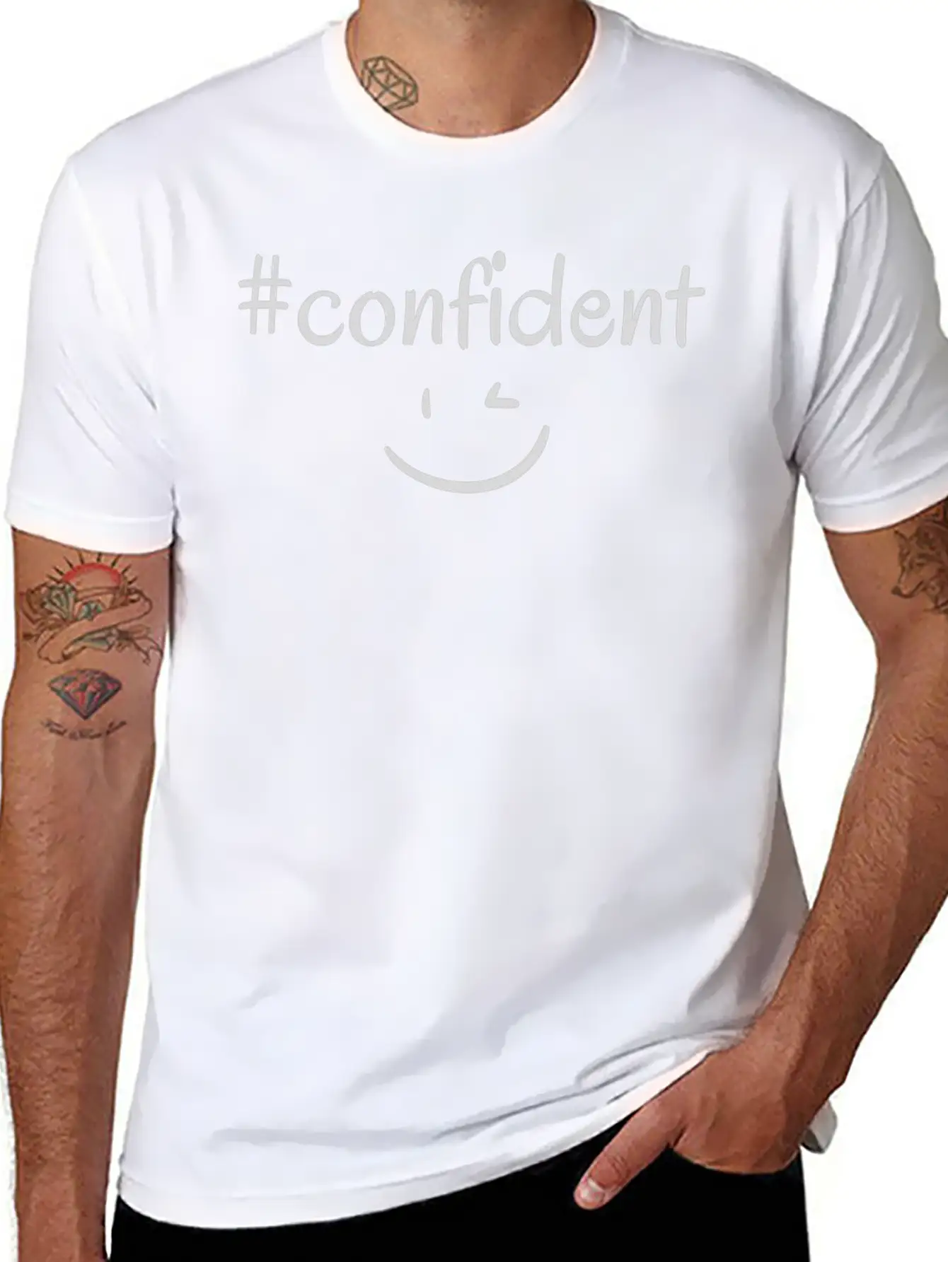 #confident Breathable Soft Cotton T-Shirt – Timeless Casual Look