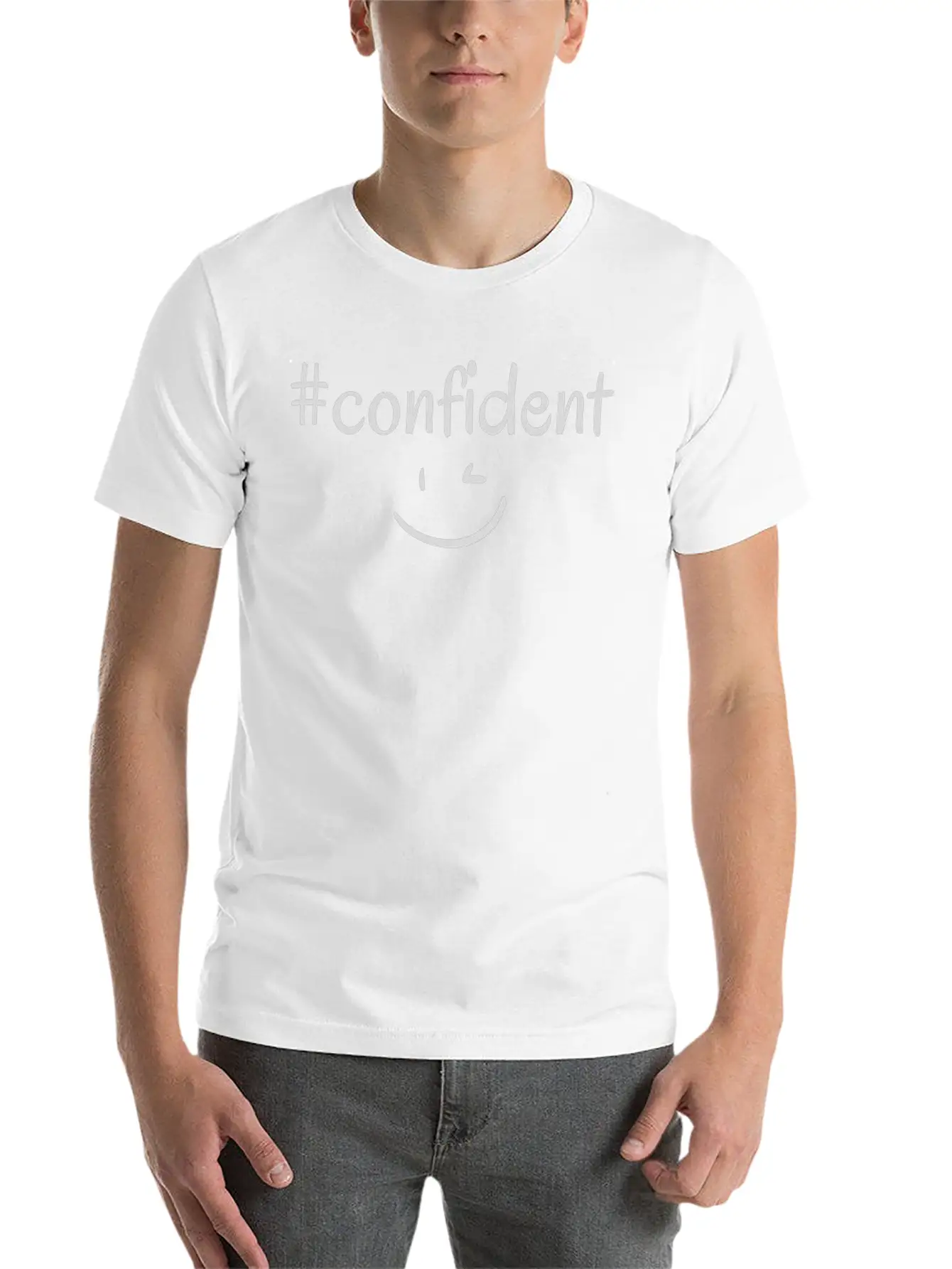 #confident Breathable Soft Cotton T-Shirt – Timeless Casual Look