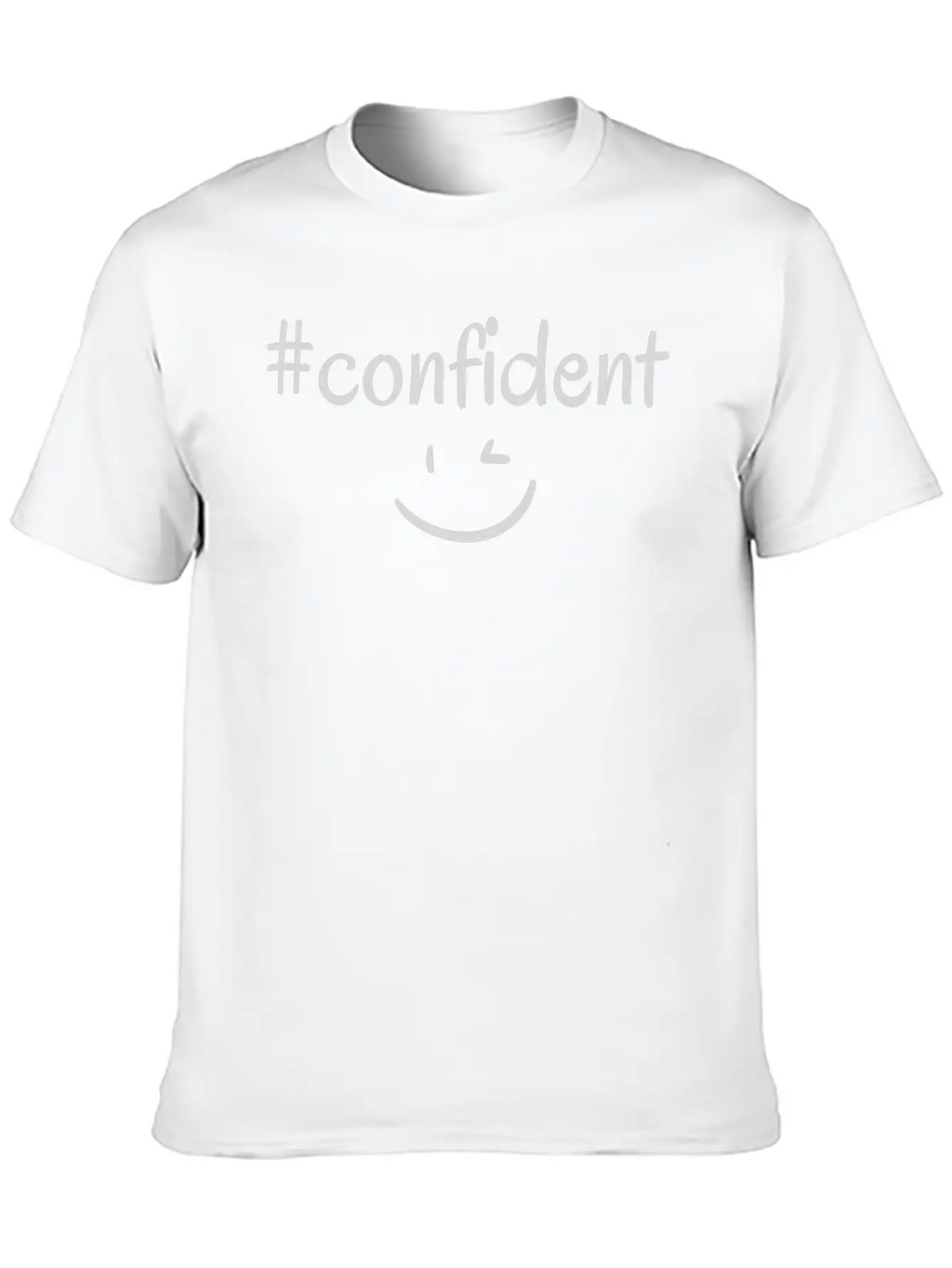 #confident Breathable Soft Cotton T-Shirt – Timeless Casual Look