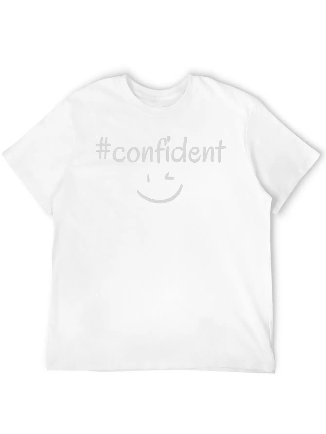 #confident Breathable Soft Cotton T-Shirt – Timeless Casual Look