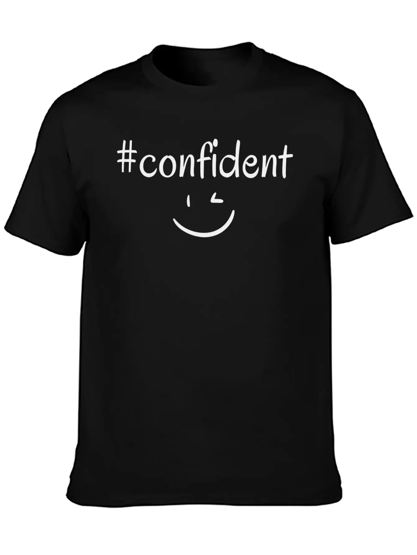 #confident Breathable Soft Cotton T-Shirt – Timeless Casual Look
