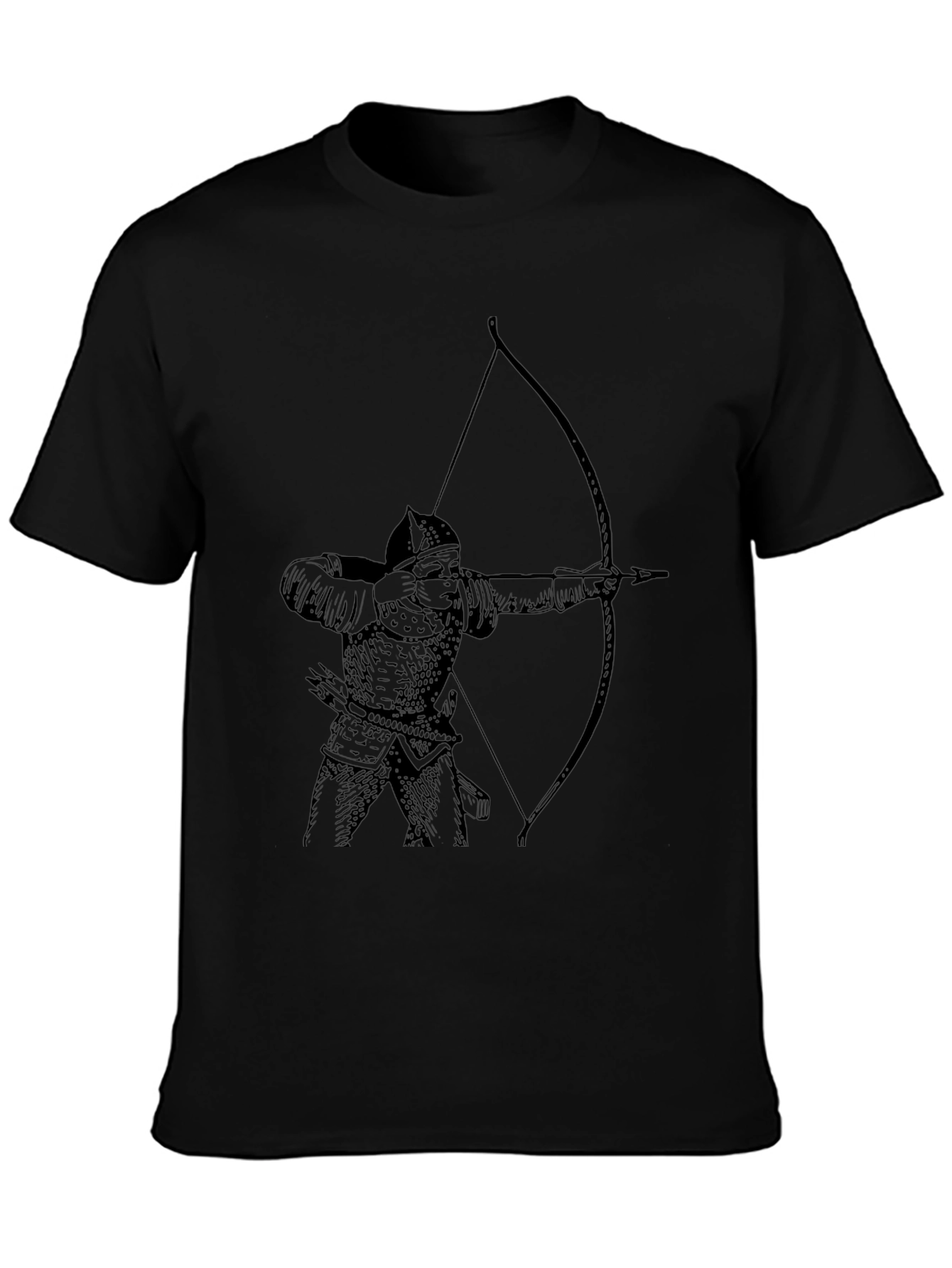 Archer Graphic Tee - Black Cotton T-Shirt