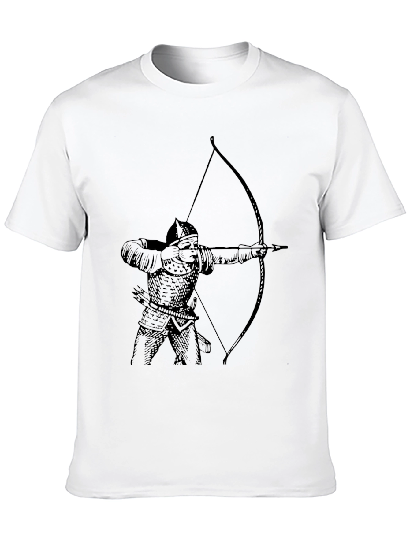 Archer Graphic Tee - Black Cotton T-Shirt