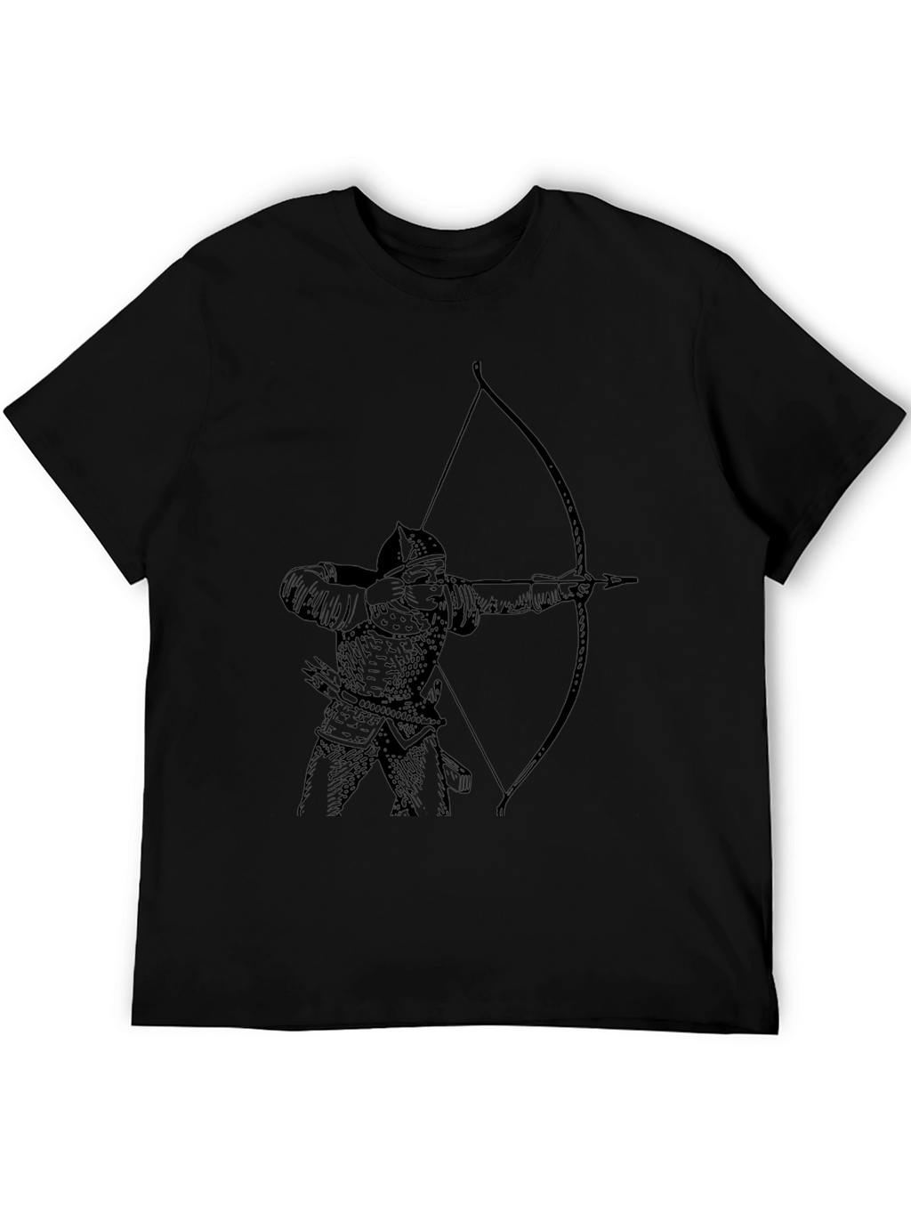Archer Graphic Tee - Black Cotton T-Shirt