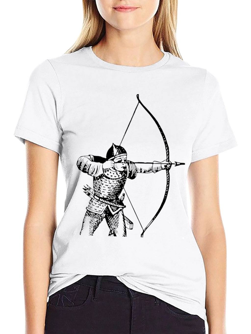 Archer Graphic Tee - Black Cotton T-Shirt