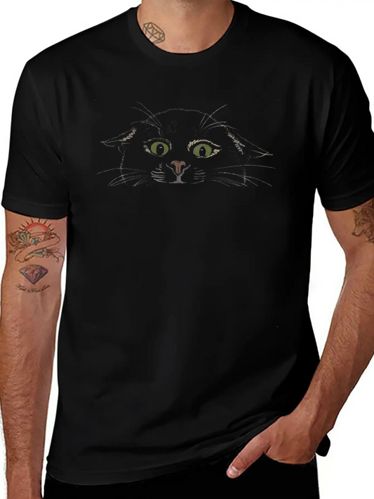 "Crazy Cat" Jamie's Hand-Drawn Cat Collection Simple Everyday Graphic Tee – Lightweight Summer Wear