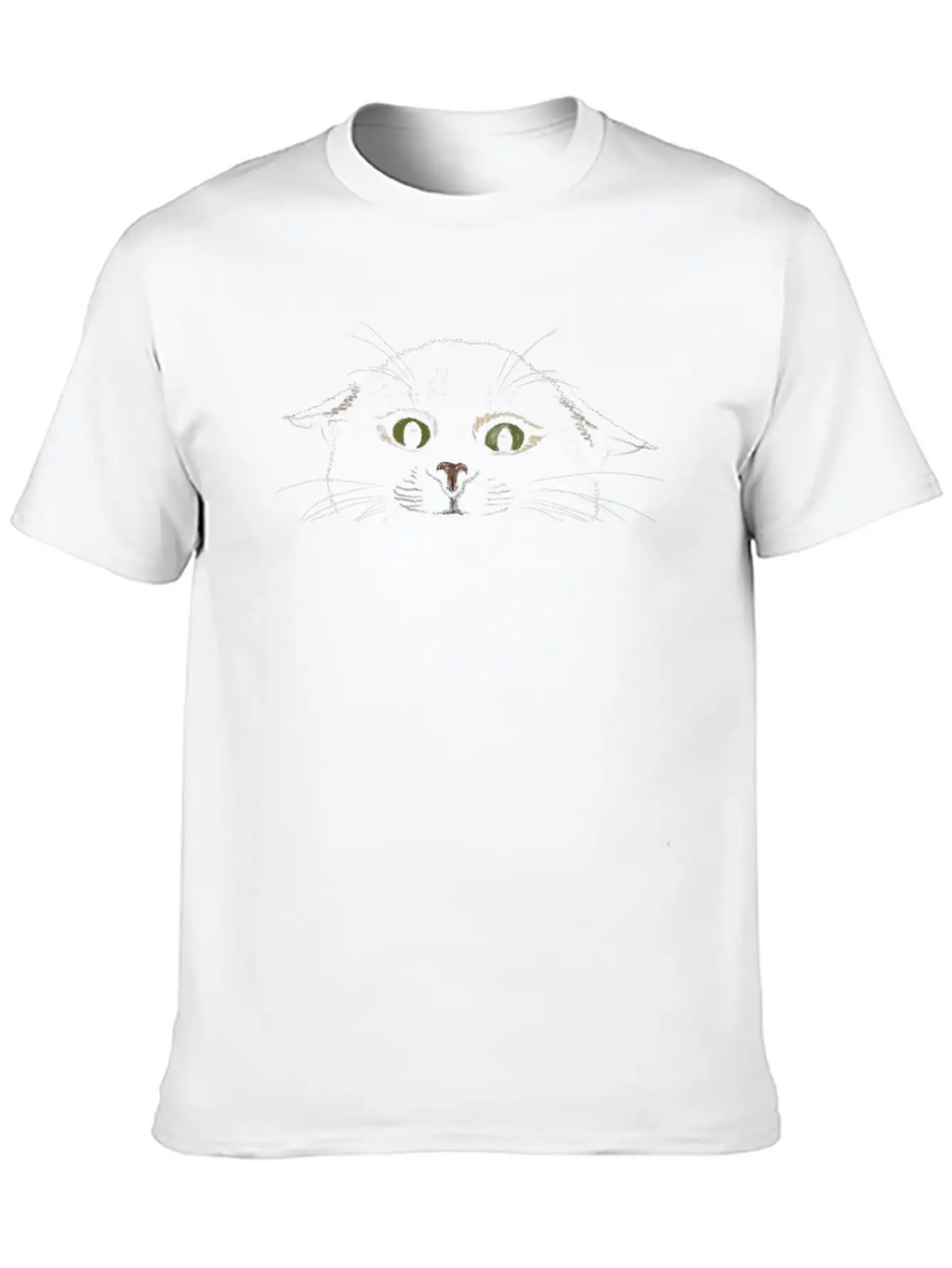 "Crazy Cat" Jamie's Hand-Drawn Cat Collection Simple Everyday Graphic Tee – Lightweight Summer Wear