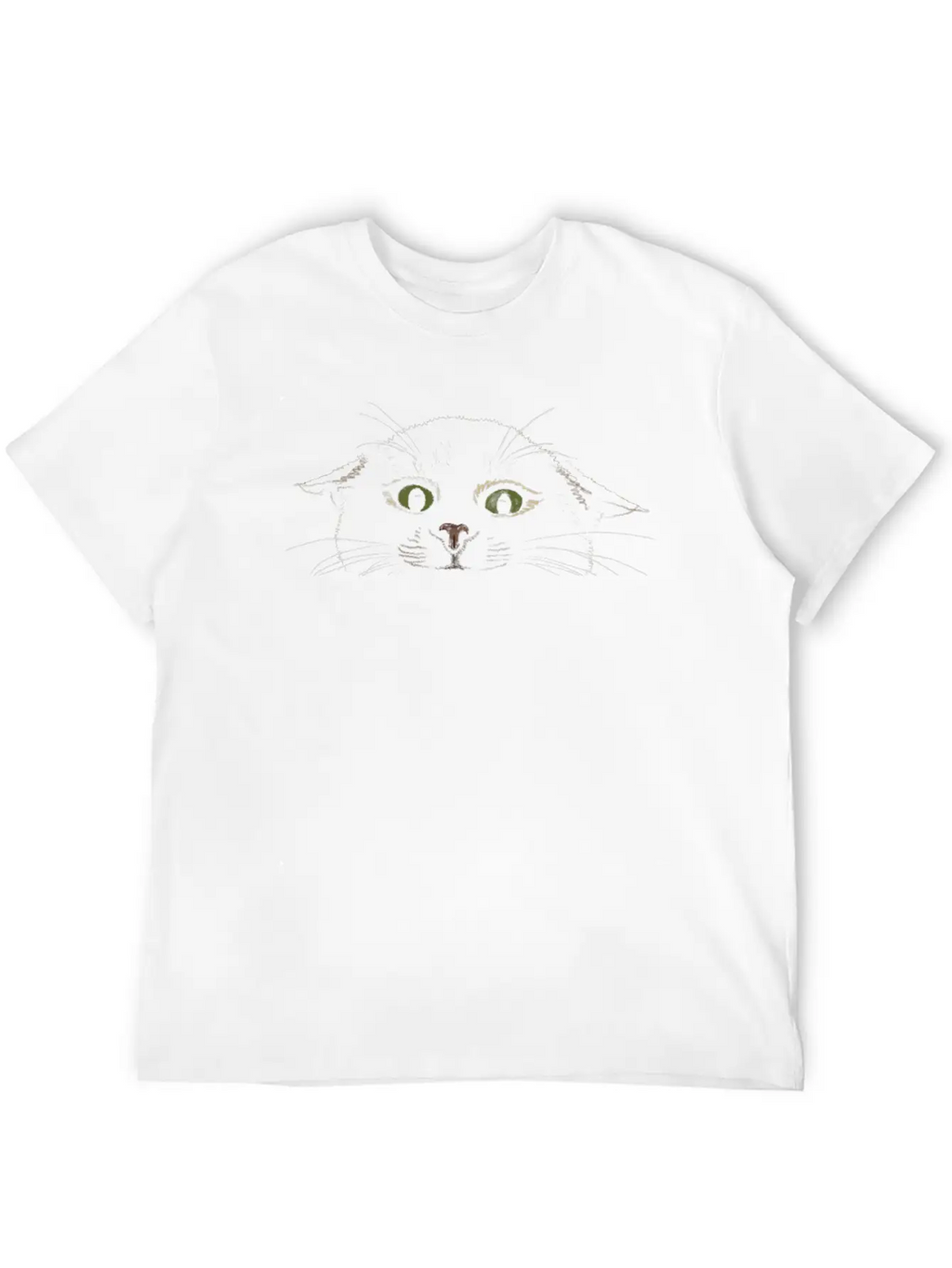 "Crazy Cat" Jamie's Hand-Drawn Cat Collection Simple Everyday Graphic Tee – Lightweight Summer Wear