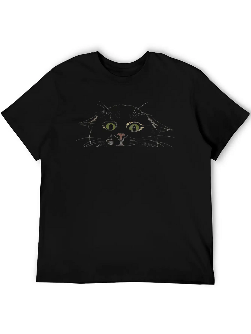"Crazy Cat" Jamie's Hand-Drawn Cat Collection Simple Everyday Graphic Tee – Lightweight Summer Wear