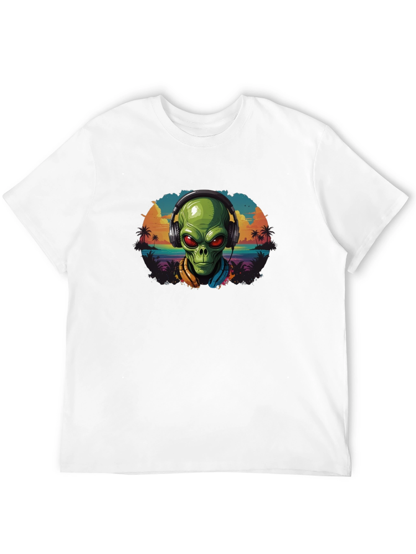 Alien in Headphones Graphic Tee