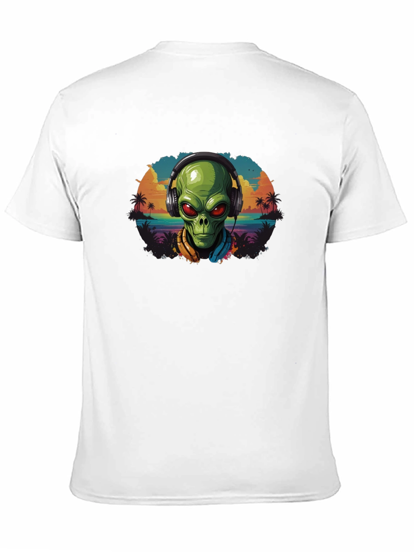 Alien in Headphones Graphic Tee