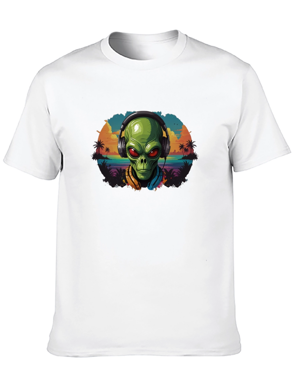 Alien in Headphones Graphic Tee