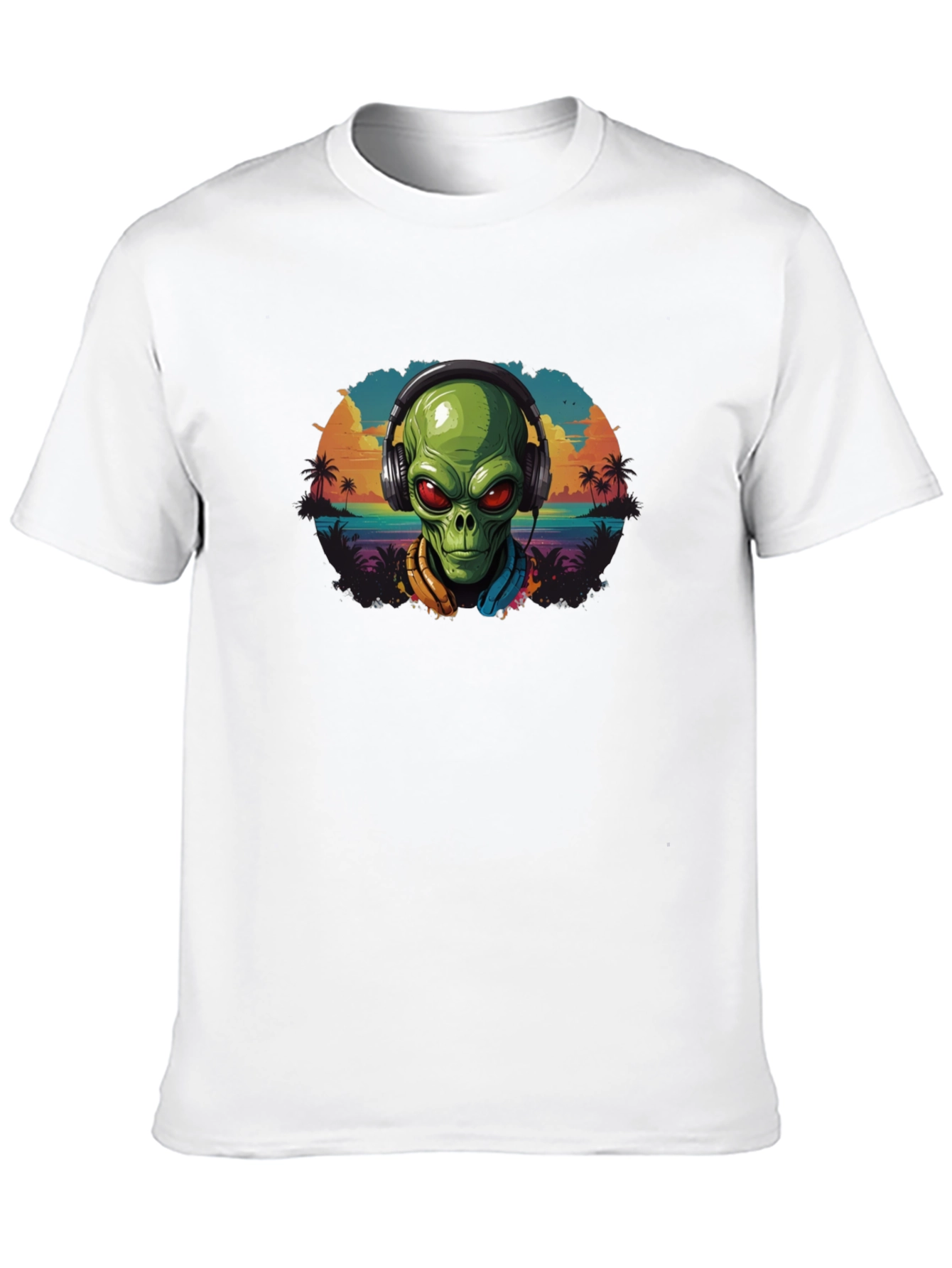 Alien in Headphones Graphic Tee