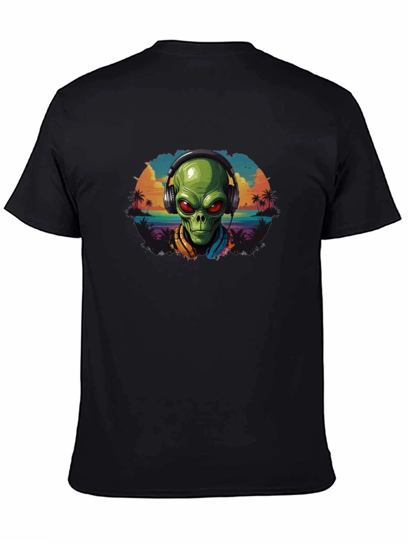 Alien in Headphones Graphic Tee
