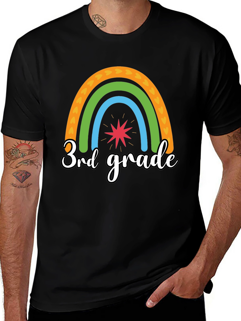 3rd Grade Rainbow Graphic Tee