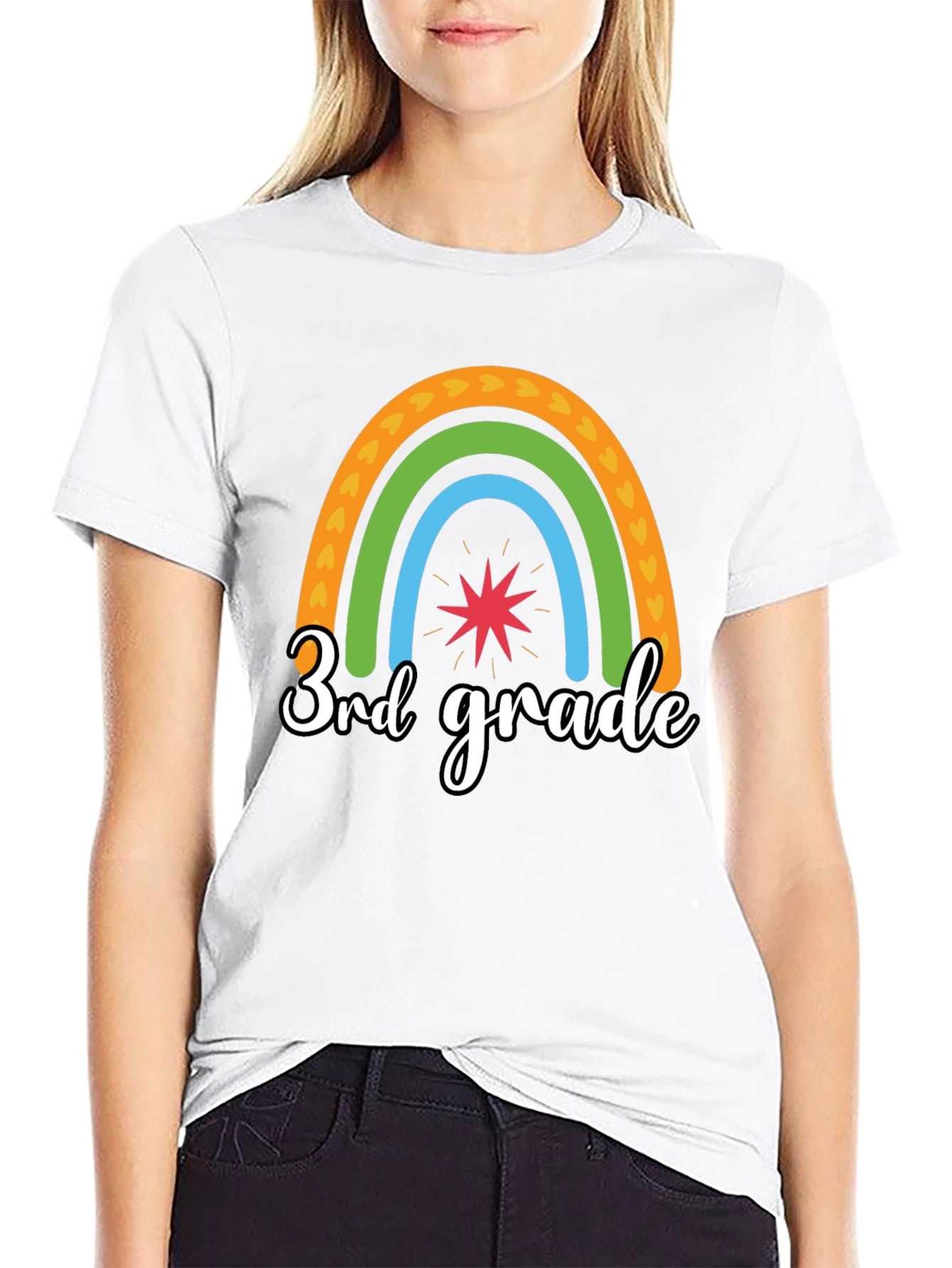 3rd Grade Rainbow Graphic Tee