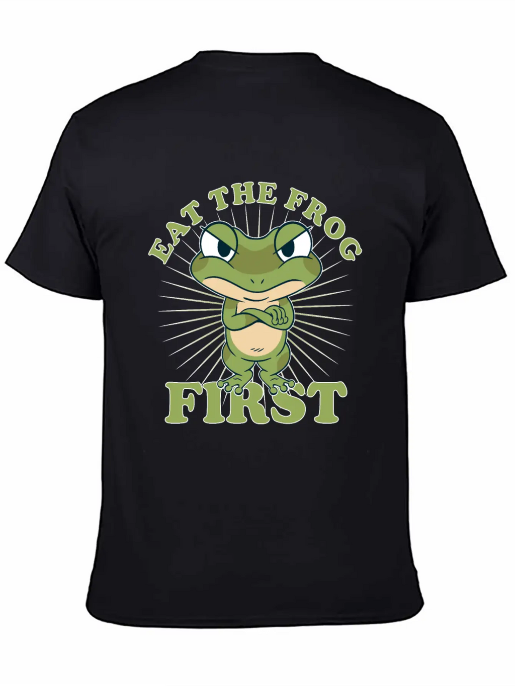 "Eat The Frog First" Comic Don't PostponeTo Dos Timeless Short Sleeve Tee – Comfy And Minimalist Design