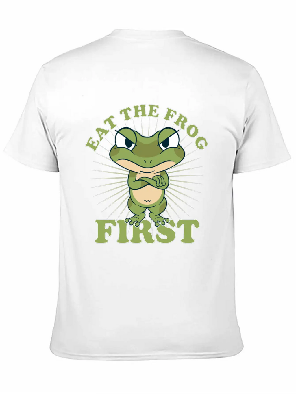 "Eat The Frog First" Comic Don't PostponeTo Dos Timeless Short Sleeve Tee – Comfy And Minimalist Design