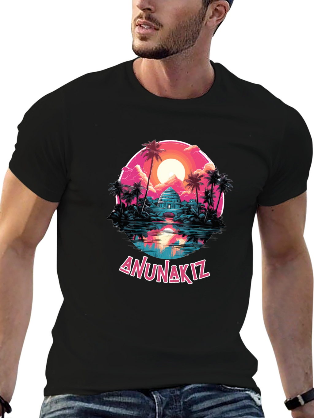 Anunaki Tropical Graphic T-Shirt