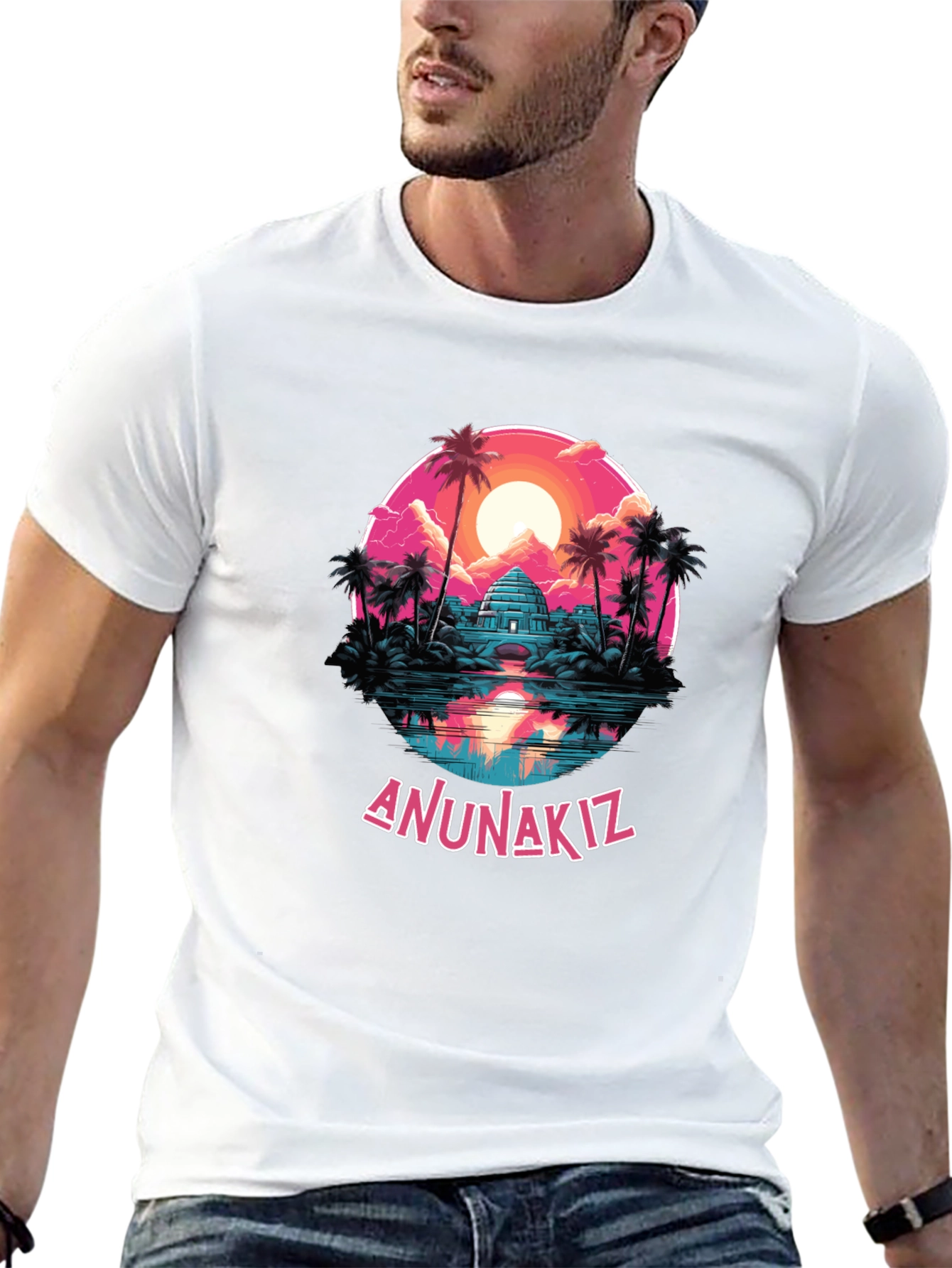 Anunaki Tropical Graphic T-Shirt